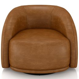 Poltrona Decorativa Giratória Angelina M03 Couríssimo Whisky - 5