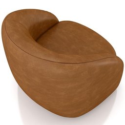 Poltrona Decorativa Giratória Angelina M03 Couríssimo Whisky - 4
