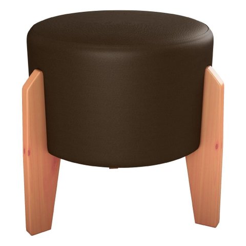 Puff Decorativo para Sala Luxo 44x44 Cm Corano Marrom Milani Store