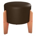 Ver imagem 1 de Puff Decorativo para Sala Luxo 44x44 Cm Corano Marrom Milani Store