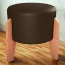 Ver imagem 2 de Puff Decorativo para Sala Luxo 44x44 Cm Corano Marrom Milani Store
