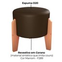 Ver imagem 5 de Puff Decorativo para Sala Luxo 44x44 Cm Corano Marrom Milani Store