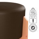 Ver imagem 4 de Puff Decorativo para Sala Luxo 44x44 Cm Corano Marrom Milani Store