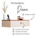 Ver imagem 2 de Penteadeira Suspensa com Gaveta Multifuncional c/ Puxador:Off Nature