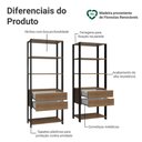Ver imagem 5 de Estante Armário Multiuso para Livros 4 Gavetas 8 Prateleiras 140cm Madesa