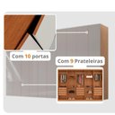 Ver imagem 5 de Guarda Roupa Casal Everest Mdf Moderna Mobília Naturalle