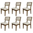 Ver imagem 1 de Kit 6 Cadeiras Fixas de Jantar com Telinha