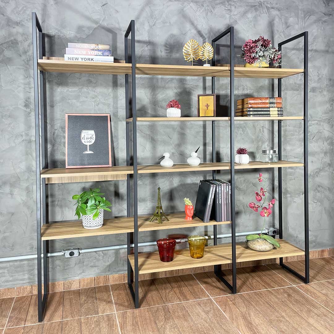 Estante Industrial para Sala Urban 4 com 180 Cm - 3