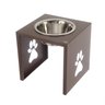 Comedouro Elevado Individual Cão Porte M Marrom - 1