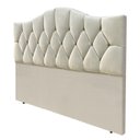 Ver imagem 2 de Cabeceira Cama Queen Botões Provençal Bege Suede com Pés 120cm Altura Rbl