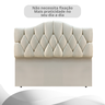 Cabeceira Cama Queen Botões Provençal Bege Suede com Pés 120cm Altura Rbl - 4