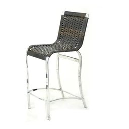 KIT 3 BANQUETAS - MODELO HAITI - CADEIRA ALTA EM ALUMÍNIO + FIBRA JUNCO SINTÉTICO - 1