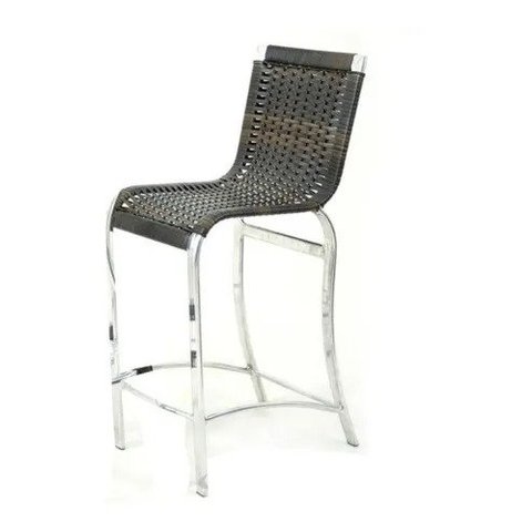 KIT 3 BANQUETAS - MODELO HAITI - CADEIRA ALTA EM ALUMÍNIO + FIBRA JUNCO SINTÉTICO