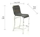 Ver imagem 2 de KIT 3 BANQUETAS - MODELO HAITI - CADEIRA ALTA EM ALUMÍNIO + FIBRA JUNCO SINTÉTICO