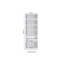 Ver imagem 3 de Guarda-roupa 2 Pts 2 Gvts Kappesberg Adapt Branco-nogueira