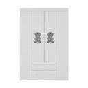 Ver imagem 7 de Guarda-roupa Infantil 122cm com Vidro 4 Portas e 2 Gavetas Teddy Multimóveis Mp4488 Branco
