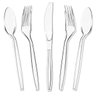 Kit 150 Talheres Plástico Cristal - Resistente Reforçado Talher Descartável Refeição Festa - 1