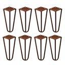 Ver imagem 1 de Kit 8 Pés de Metal 15 CM Hairpin Legs Mesas de Centro Puffs Bronze