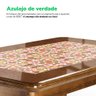 Mesa retangular pequena para cozinha em madeira e 28 azulejos - Frutas - 6