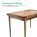 Ver mais imagens de Mesa retangular pequena para cozinha em madeira e 28 azulejos - Frutas