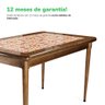 Mesa retangular pequena para cozinha em madeira e 28 azulejos - Frutas - 10