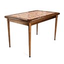 Ver imagem 1 de Mesa retangular pequena para cozinha em madeira e 28 azulejos - Frutas
