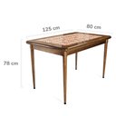 Ver imagem 3 de Mesa retangular pequena para cozinha em madeira e 28 azulejos - Frutas