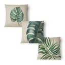 Ver imagem 1 de Kit 3 Capas de Almofada 43x43cm - Floral - Tecido Veludo 100% Poliéster