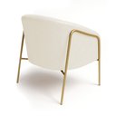 Ver imagem 7 de Poltrona Sala Industrial Alta Dourado Kit 2 Stella Sintético Pu Bege D03 - D’Rossi