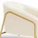 Ver mais imagens de Poltrona Sala Industrial Alta Dourado Kit 2 Stella Sintético Pu Bege D03 - D’Rossi