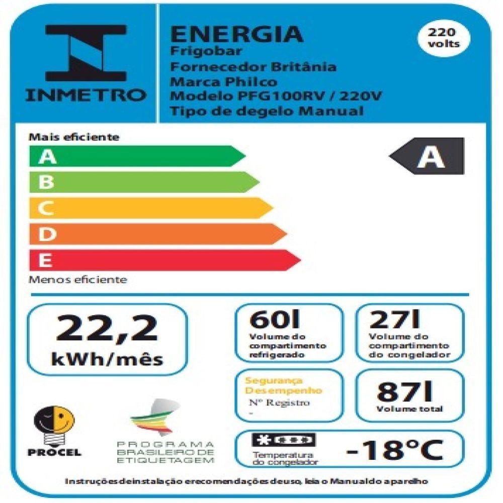 Frigobar Retrô Philco Pfg100Rv 87L 220V - 2