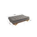 Ver imagem 4 de Sofá Cama para Sala de Estar Ref 42 - 2501-B Capri Cinza