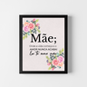 Quadro Mãe Decorativo Frase Presente Dia Das Mães 45x35cm Adesivado - 1