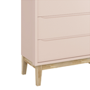 Ver imagem 3 de Kit 2 Cômoda Infantil 3 Gavetas Rosa Classic Madeira Natural