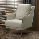 Ver imagem 5 de Poltrona Decorativa Catar com Tachas Veludo Bege Claro - Gran Belo