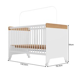 Kit Quarto Infantil Guarda-roupas e Berço Doçura Branco/savana - 3