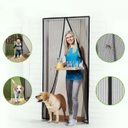 Ver imagem 5 de Kit 2 Cortinas Micro Malha Magnética Mosqueteira Anti-inseto