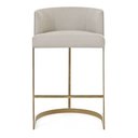 Ver imagem 1 de Banquetas Com Base Dourada Veludo Off White