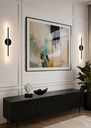Ver imagem 4 de Luminária Barra 24 Watts LED 3 Cores 40cm Arandela Parede Teto Preta Gimpo Kjbd-258-Preto