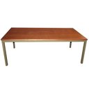Ver imagem 2 de Conjunto com Mesa Retangular Tampo de Madeira 6 Cadeiras Horizonte Marrom