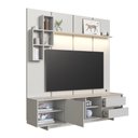 Ver imagem 2 de Rack com Painel para TV até 55 Polegadas com LED 1 Porta e 2 Gavetas Multimóveis Crpro-RCP021 Arenas