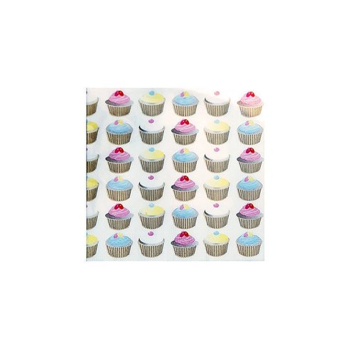 Guardanapo de Papel Decorado Folha Tripla 20 Unidades:cup Cake