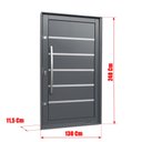 Ver imagem 4 de Porta Pivotante Alumínio Lambril Premium c/Pux.Esq. Elite Cinza 240x130 Brimak