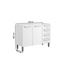 Ver imagem 5 de Balcão de Cozinha em Aço Reforçado com 2 Portas 4 Gavetas Branco Bertolini Evidence sem Tampo