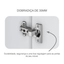 Ver mais imagens de Guarda-Roupa New Vértice 4 Gavetas com Espelho Neve Novo Horizonte