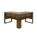 Ver imagem 5 de Mesa para Escritório 136cm em L com Detalhe Ripado Me4145 Nogal Tecnomobili
