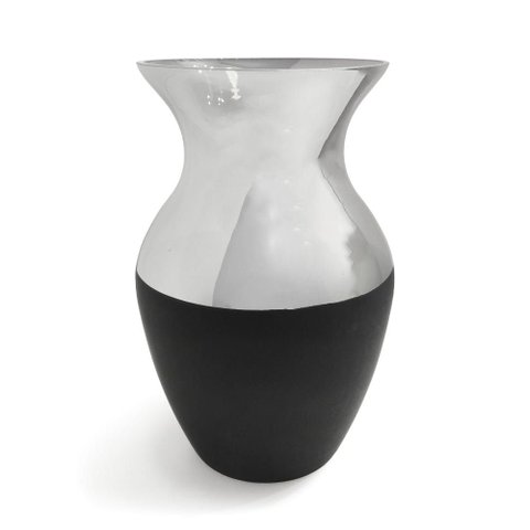 Vaso de Vidro Metalizado Fusion Decorativo 26x17cm