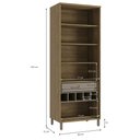Ver imagem 3 de Armário de Cozinha Cristaleira 2 Portas de Vidro 80cm com Pés M628 Botanic Kappesberg