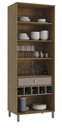 Ver imagem 2 de Armário de Cozinha Cristaleira 2 Portas de Vidro 80cm com Pés M628 Botanic Kappesberg