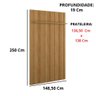 Painel Para Tv Até 65 Polegadas Bali 1.5 Ripado C/ Prateleira Decoração de Ambientes Lukaliam Móveis - 4